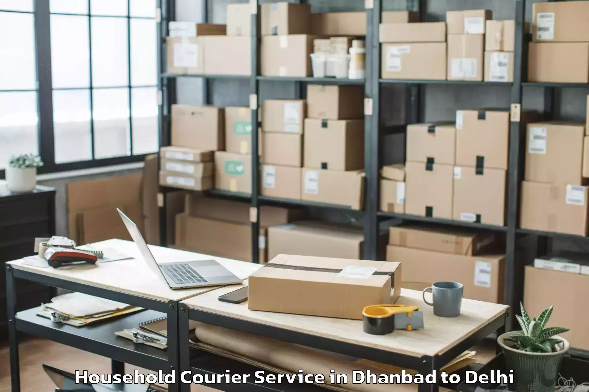 Dhanbad to Ansal Plaza Mall Delhi Household Courier Booking